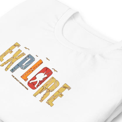 Explore The Great Adventure Graphic Tee - Retro Boho Nature & Hiking T-Shirt